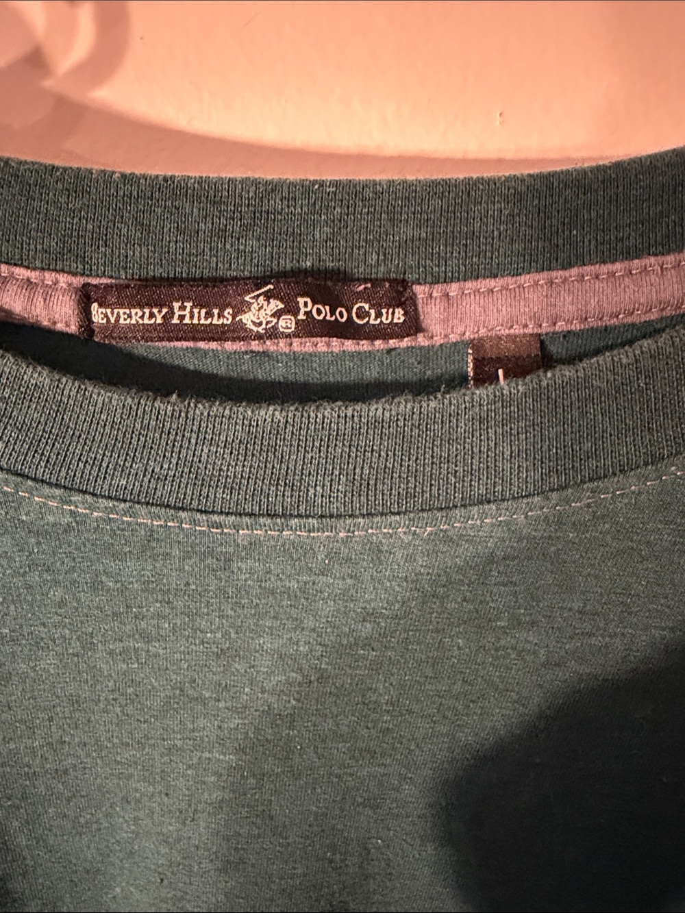 Beverly Hills Polo Club Long-Sleeve Crew Shirt in Forest Green - Picture 3 of 3